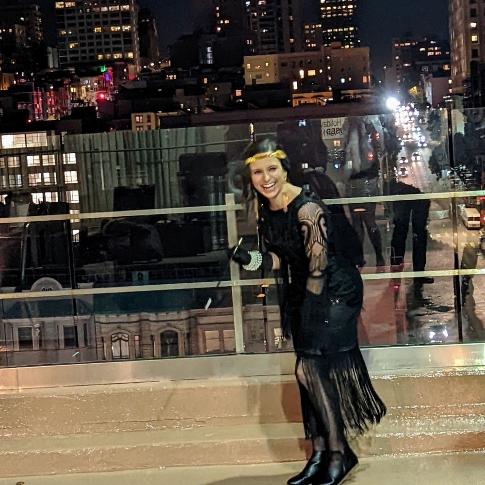 1920s Flapper Dress, long fringe